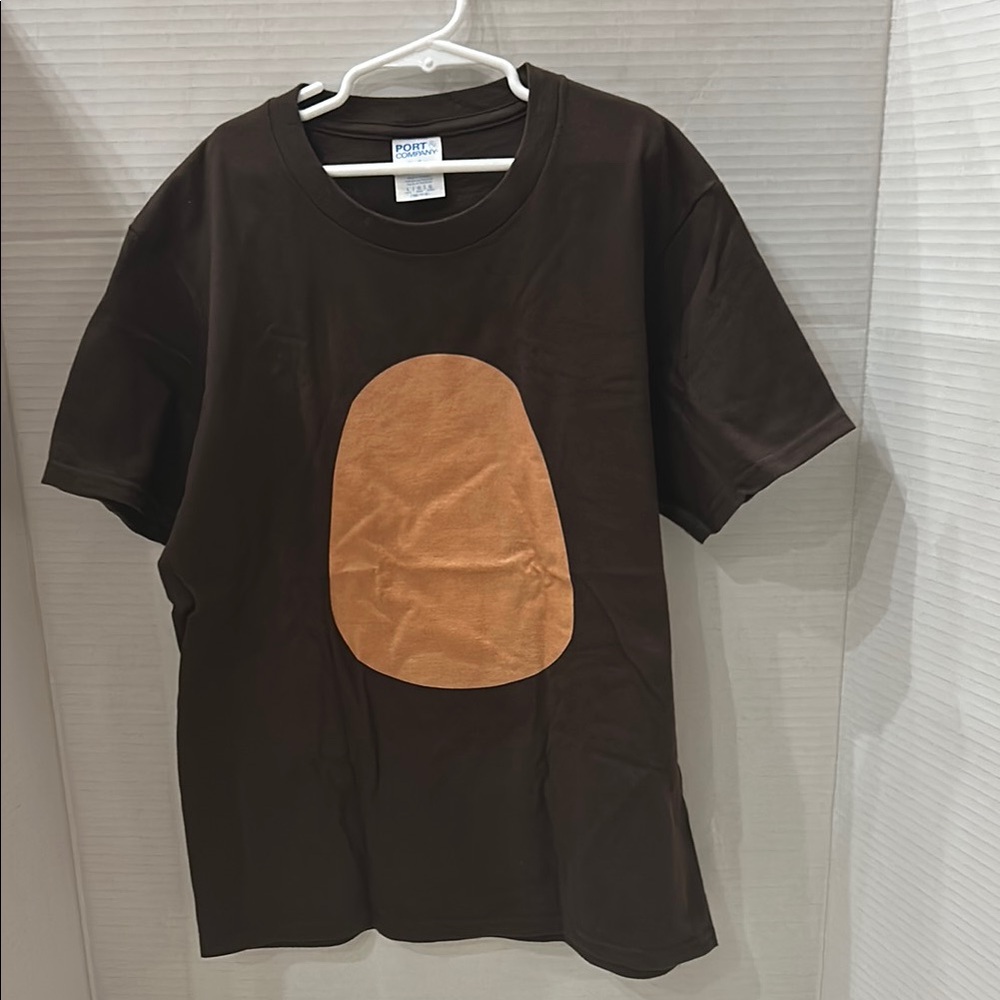 Brown Kids T-Shirt Monkey, reindeer, animal tummy, worn once girls Large